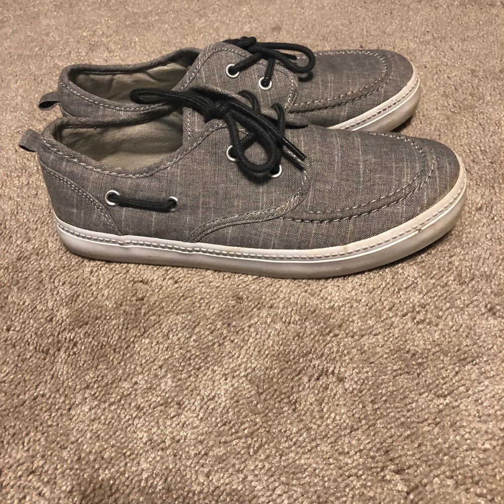Boy size 4 gray loafers